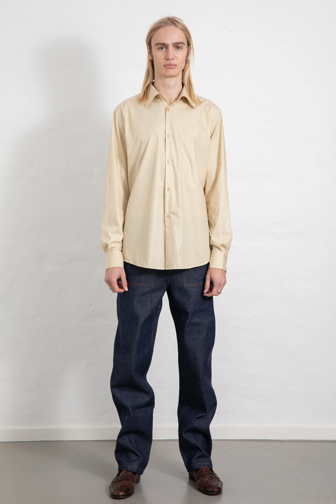 model aplo luna blue jeans pattern pocket