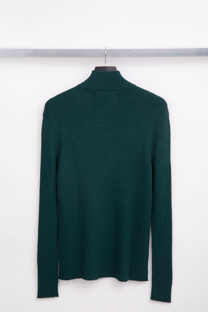 aplo maver petrol knitted zip sweater