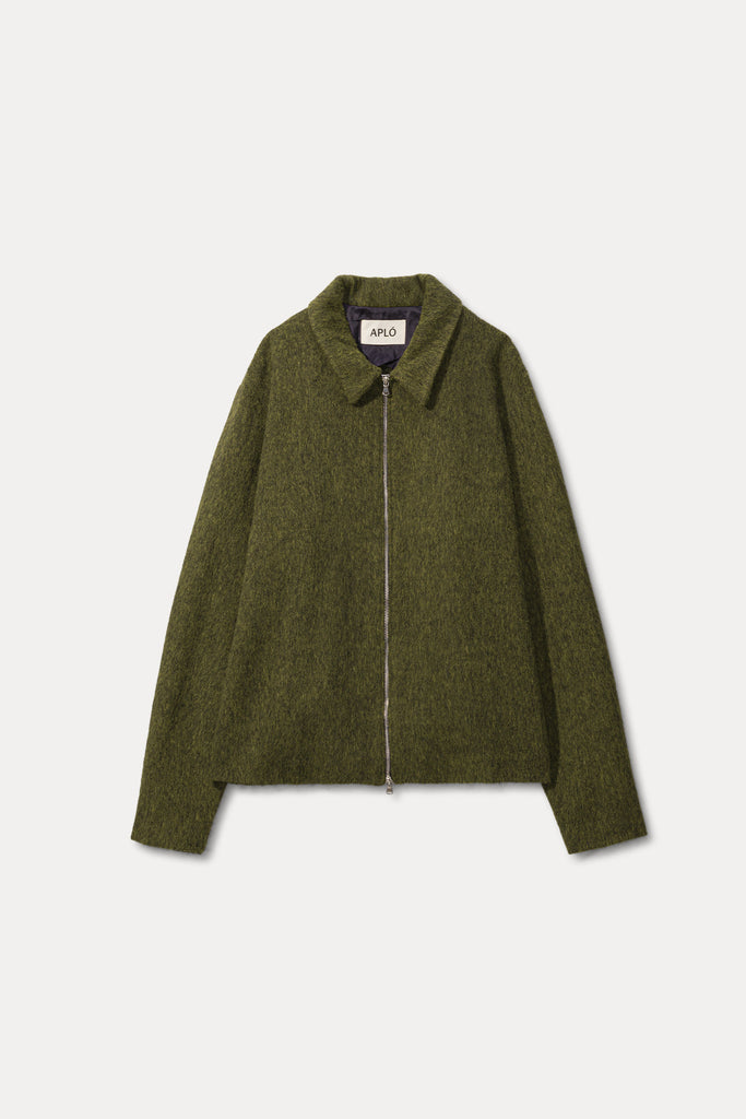 aplo areo green mohair jacket