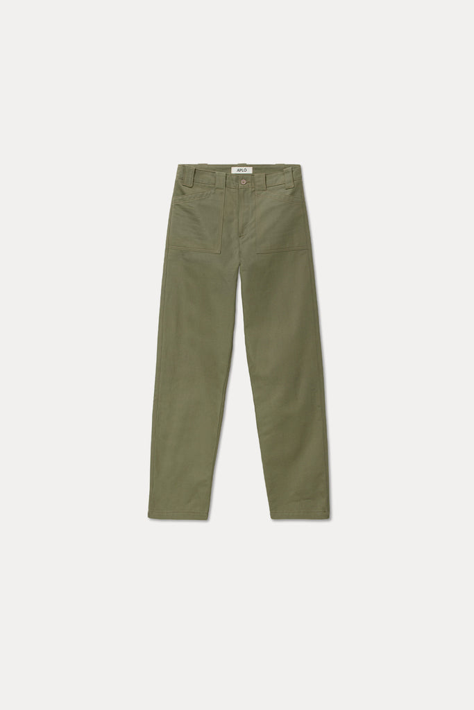 aplo luna green cotton pants